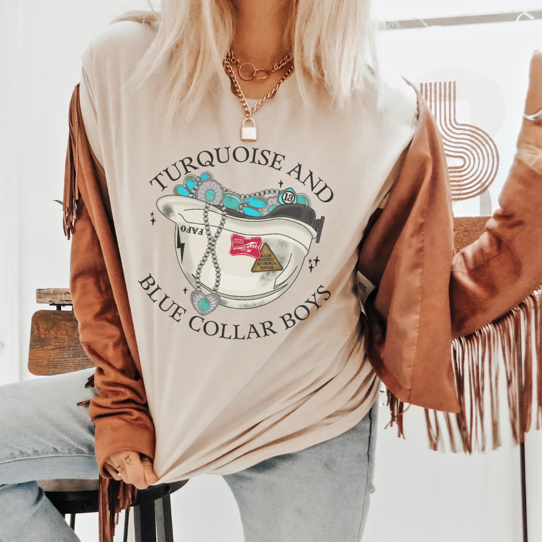 Turquoise and Blue Collar Boys