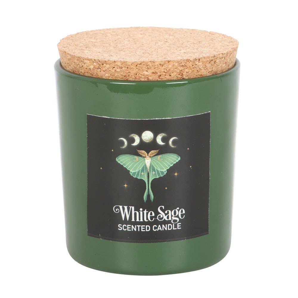 Dark Forest Luna Moth White Sage Candle