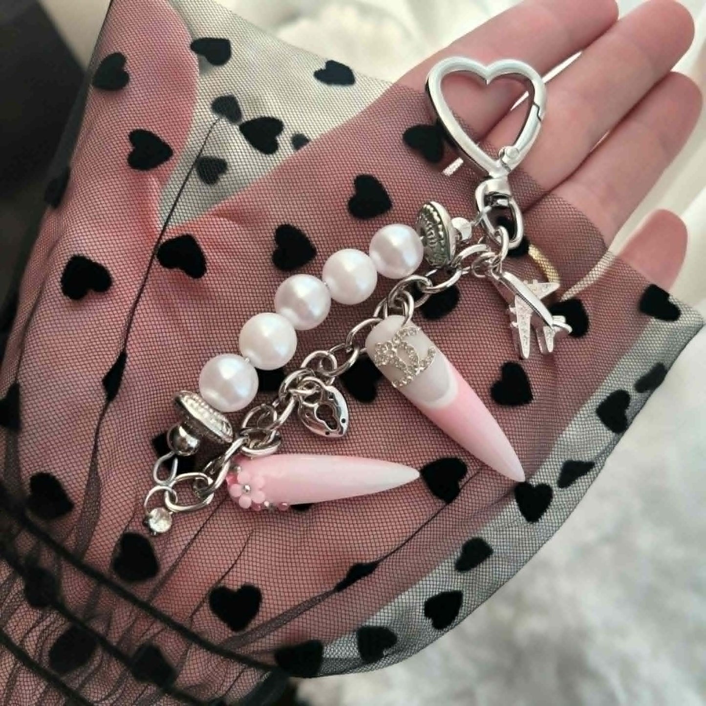 Chanel Nail Keychain