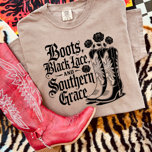 Boots and Black Lace