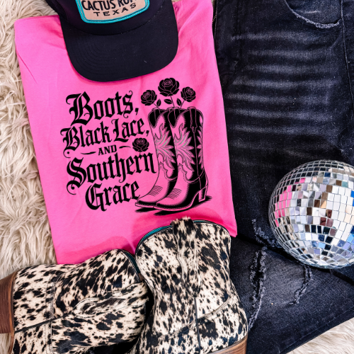 Boots and Black Lace
