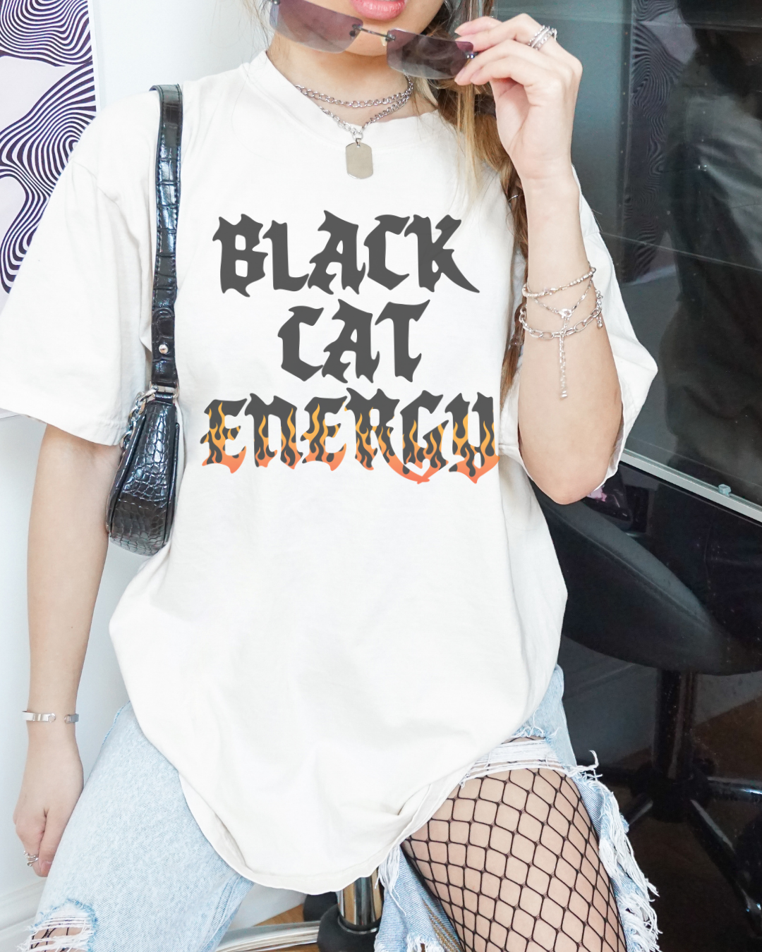 Black Cat Energy Tee