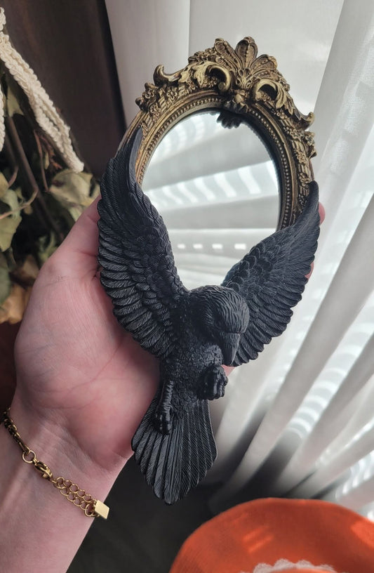 Raven's Gaze Hand Mirror